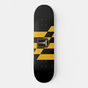 Flag of Baltimore (Maryland, USA) Skateboard