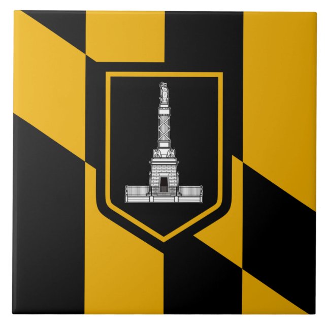 Flag of Baltimore (Maryland, USA) Tile (Front)
