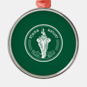 Flag of Bangkok (Thai Capital City) Metal Tree Decoration