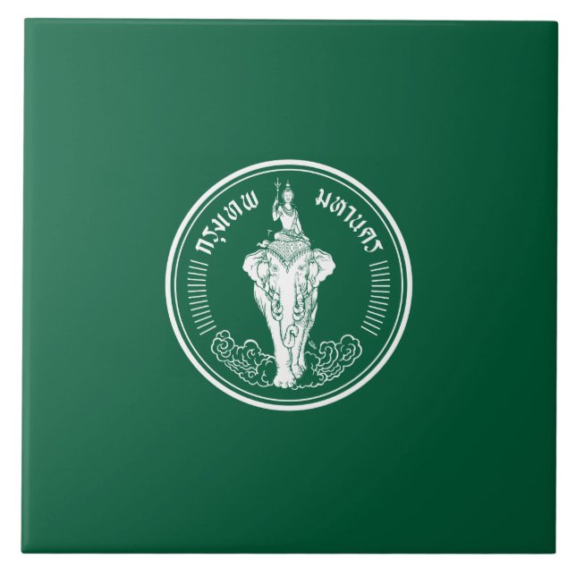 Flag of Bangkok (Thai Capital City) Tile (Front)