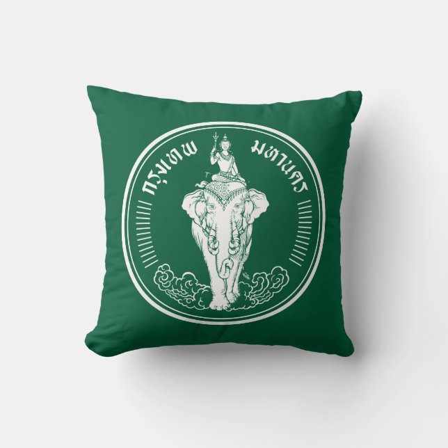 Flag of Bangkok, Thailand Throw Pillow (Front)
