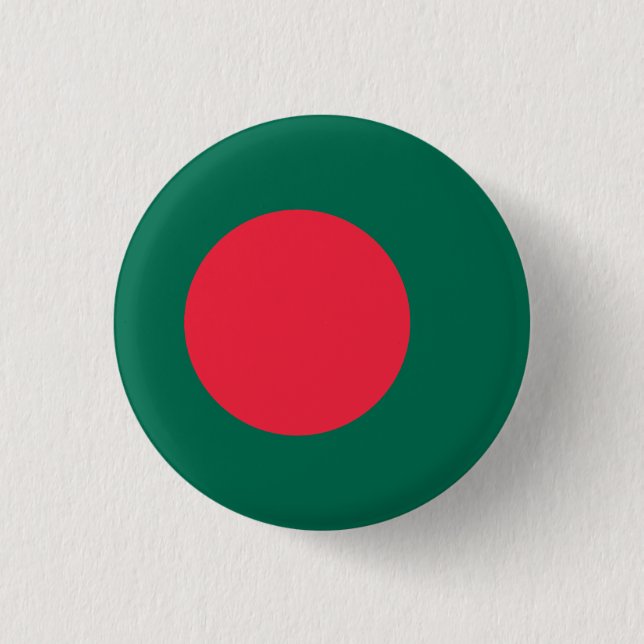 Flag of Bangladesh 3 Cm Round Badge (Front)