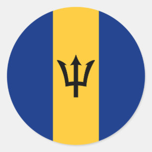 Flag of Barbados Classic Round Sticker