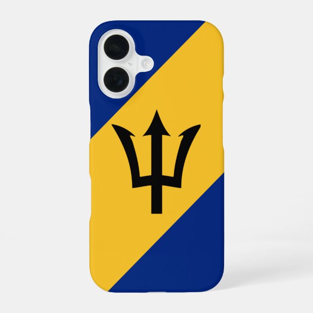 Flag of Barbados iPhone 16 Case (Back)
