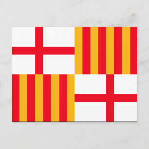Flag of Barcelona Postcard