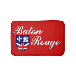Flag of Baton Rouge, Louisiana Bathroom Mat