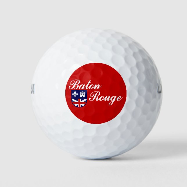 Flag of Baton Rouge, Louisiana Golf Balls (Front)