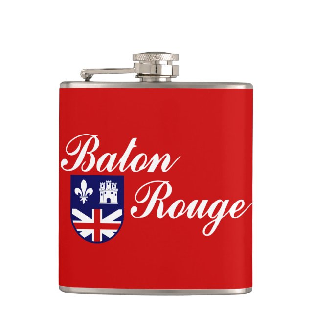 Flag of Baton Rouge, Louisiana Hip Flask (Front)