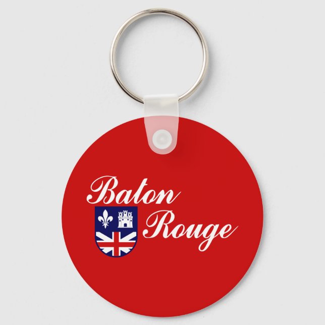 Flag of Baton Rouge, Louisiana Keychain (Front)