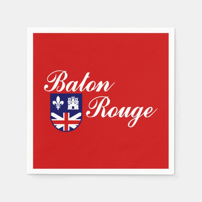 Flag of Baton Rouge, Louisiana Napkins (Front)