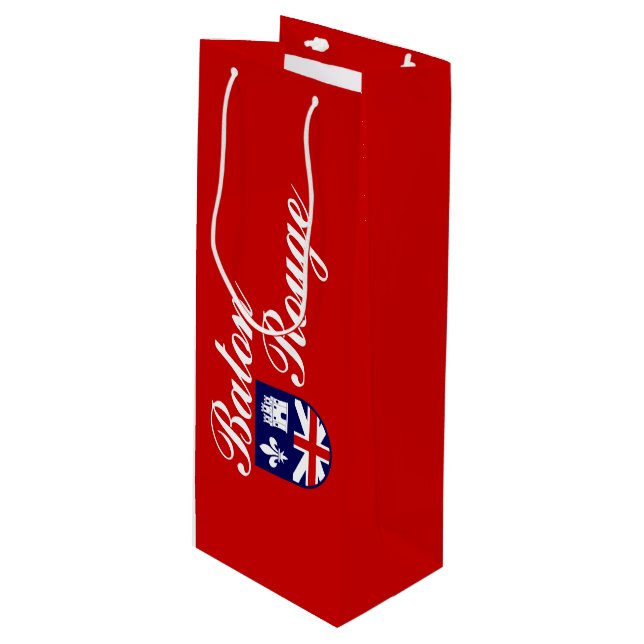 Flag of Baton Rouge, Louisiana Wine Gift Bag (Front Angled)