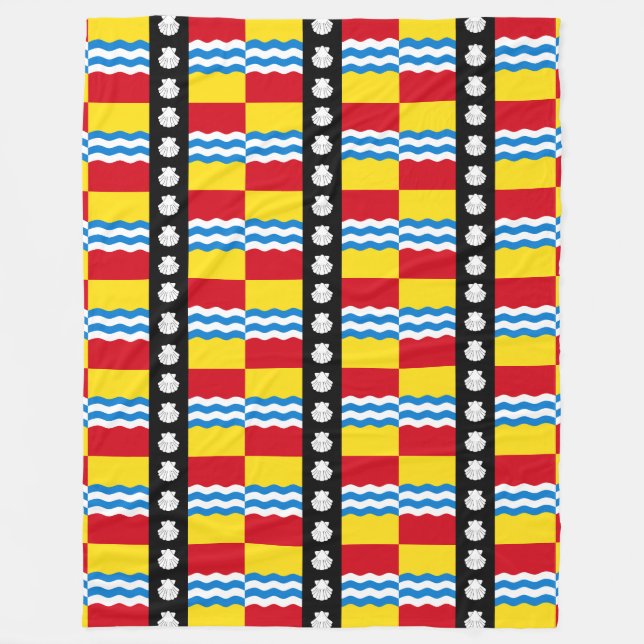 Flag of Bedfordshire Fleece Blanket (Front)
