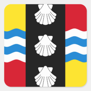 Flag of Bedfordshire Square Sticker