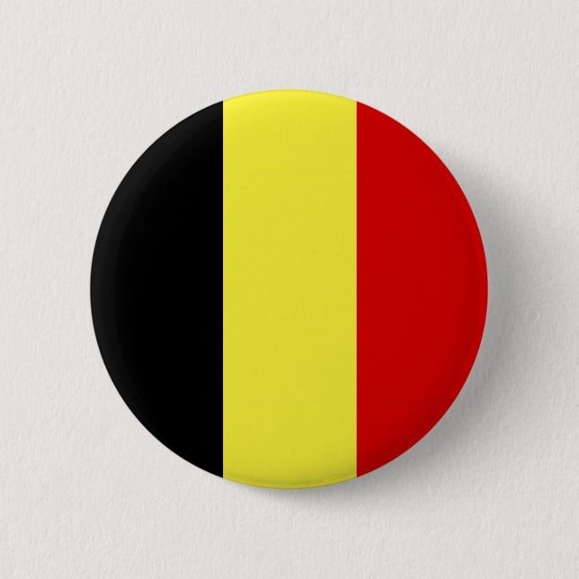 Flag of Belgium 6 Cm Round Badge (Front)