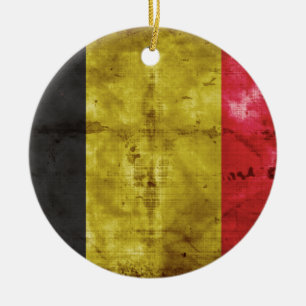 Flag of Belgium Ceramic Tree Decoration