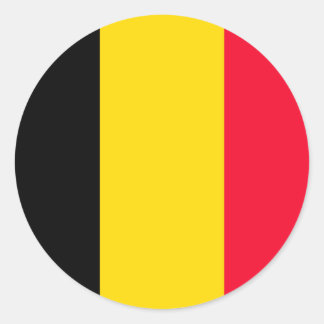 Flag of Belgium Classic Round Sticker