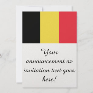 Flag of Belgium Invitation