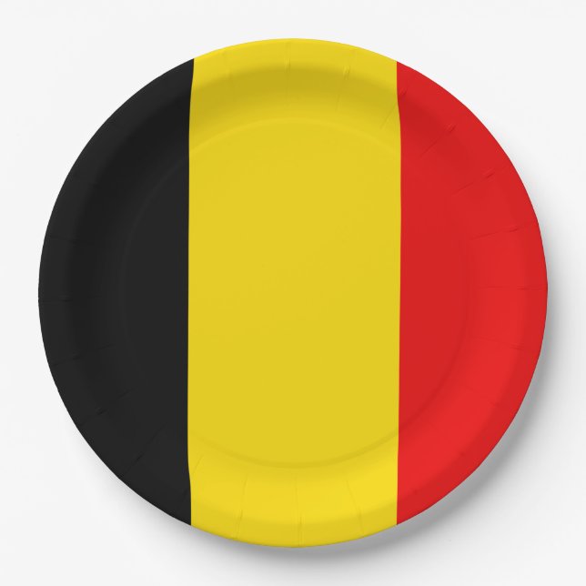 Flag of Belgium Paper Plate (Front)