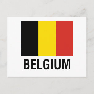 FLAG  of BELGIUM Postcard