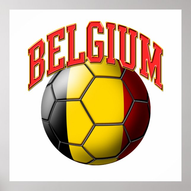 Flag of Belgium Soccer Ball Poster (Front)