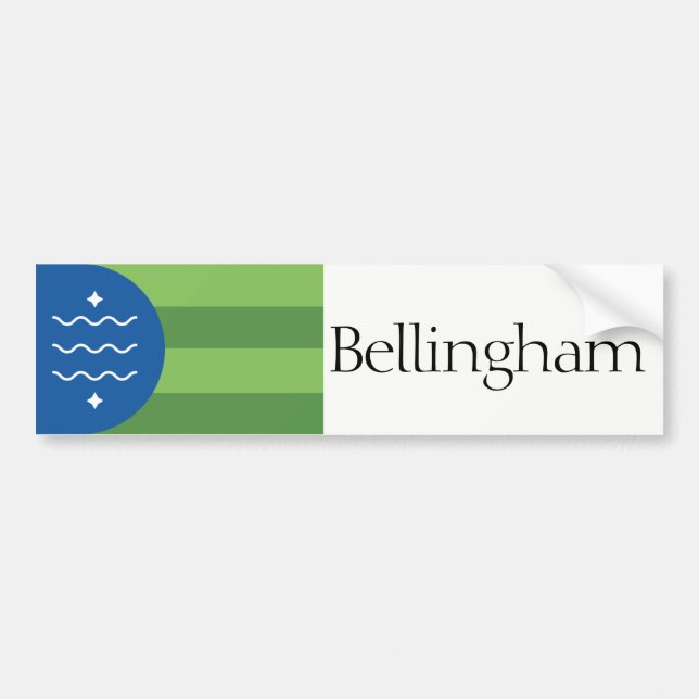 Flag of Bellingham, Washington bumper sticker (Front)