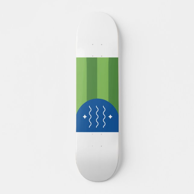 Flag of Bellingham, Washington Skateboard (Front)