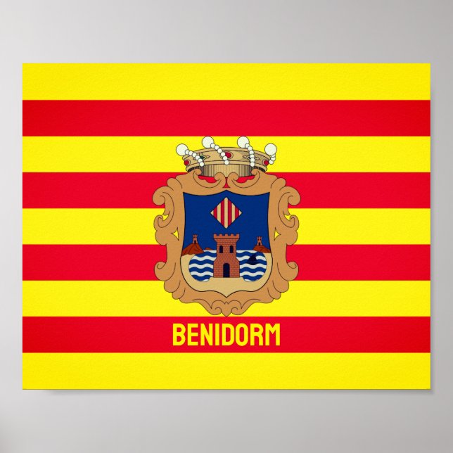 Flag of Benidorm - Comunidad Valenciana (ESP) Poster (Front)