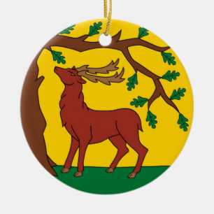 Flag of Berkshire (UK) Ceramic Tree Decoration
