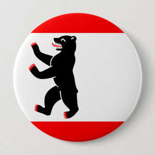 Flag of Berlin 10 Cm Round Badge