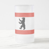 Flag of Berlin Frosted Glass Beer Mug