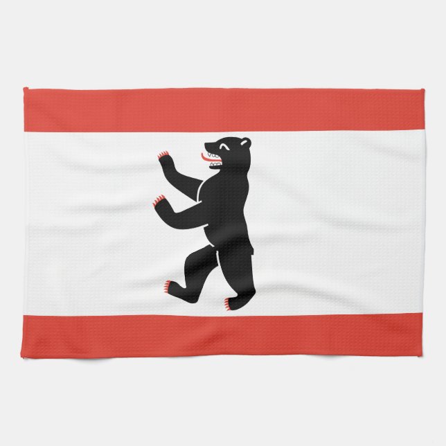Flag of Berlin Kitchen Towel (Horizontal)