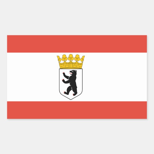 Flag of Berlin Rectangular Sticker (Front)