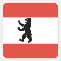 Flag of Berlin Square Sticker