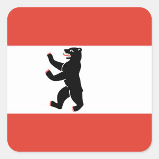 Flag of Berlin Square Sticker