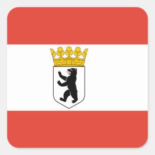Flag of Berlin Square Sticker