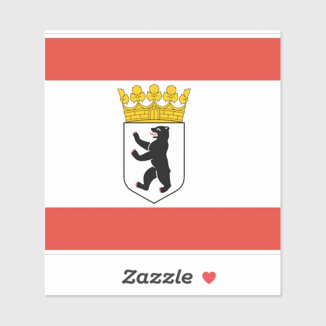 Flag of Berlin Vinyl Sticker (Sheet)