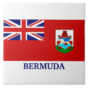 Flag of Bermuda, labelled, Tile