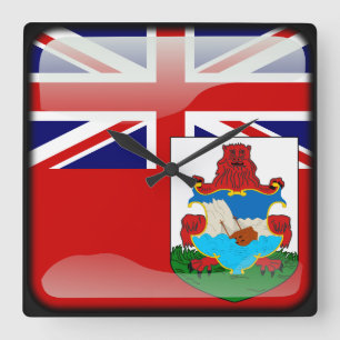 Flag of Bermuda Square Wall Clock
