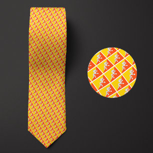 Flag of Bhutan Pattern Tie