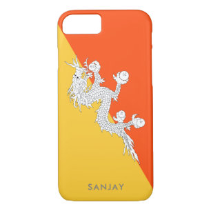 Flag of Bhutan with Custom Name iPhone 8/7 Case