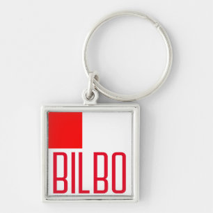 Flag of Bilbao Key Ring