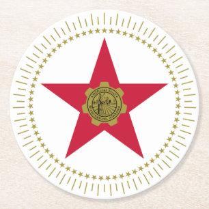 Flag of Birmingham, Alabama Round Paper Coaster