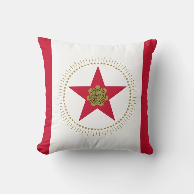 Flag of Birmingham, Alabama Throw Pillow (Front)