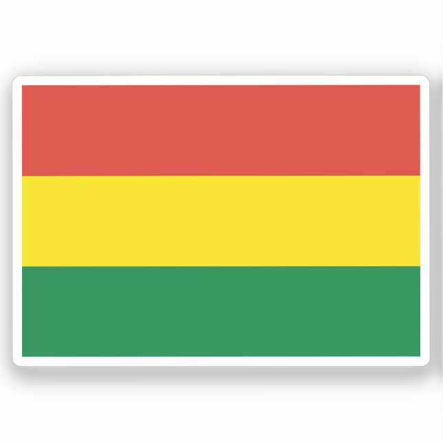 Flag of Bolivia Custom-Cut Vinyl Sticker (Front)