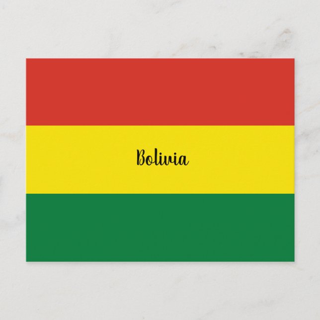 Flag of Bolivia, labelled Postcard (Front)