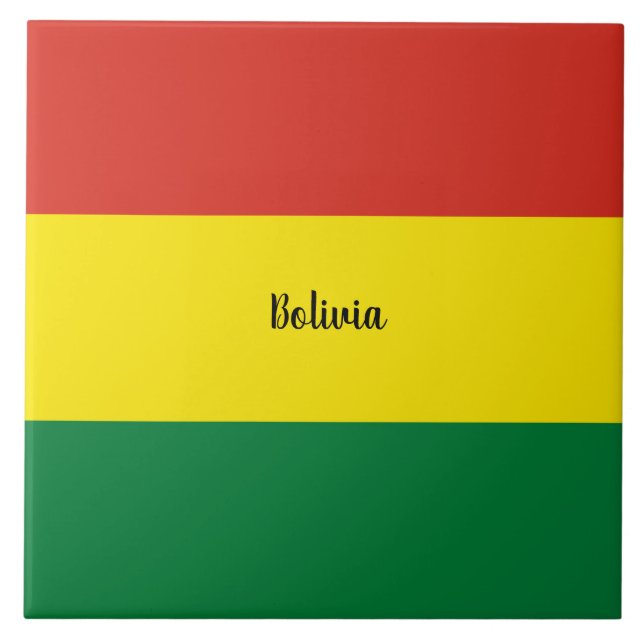 Flag of Bolivia, labelled, Tile (Front)