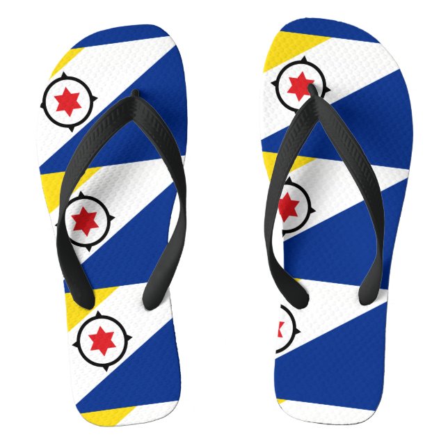 Flag of Bonaire Flip Flops (Footbed)