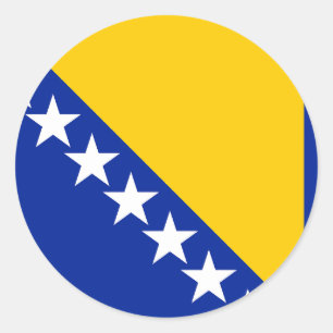 Flag of Bosnia and Herzegovina Classic Round Sticker