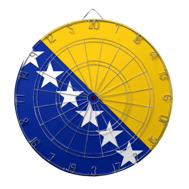 Flag of Bosnia and Herzegovina Dartboard (Front)
