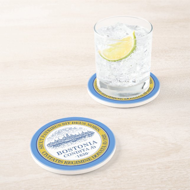 Flag of Boston, Massachusetts Coaster (Side)